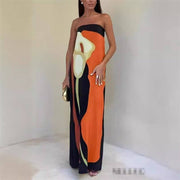 Loose-Fit Floral Print Maxi Dress