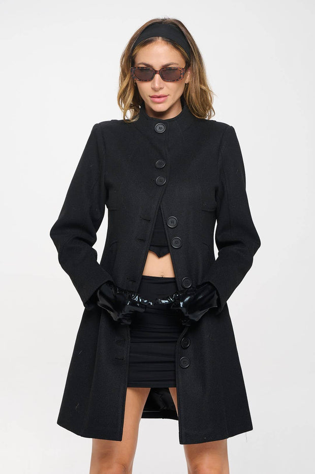 Classic Wool Button Up Coat