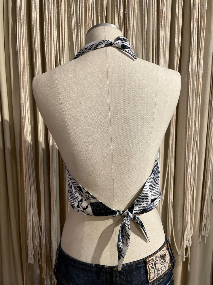 BH HALTER TOP News Paper small