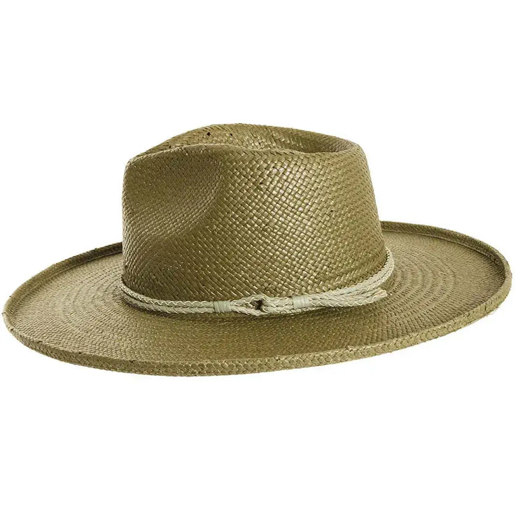 American Hat Makers - Straw Sun Hat Curled Brim - Style Horseshoe Bay