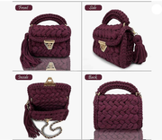 Evening Clutch Bag for Women, Handmade Crochet Wedding Party Purse, Small Flap Formal Crossbody Handbag Evening Clutch