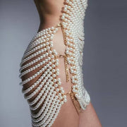 Glitzy Beaded Halter: Elegance & Allure