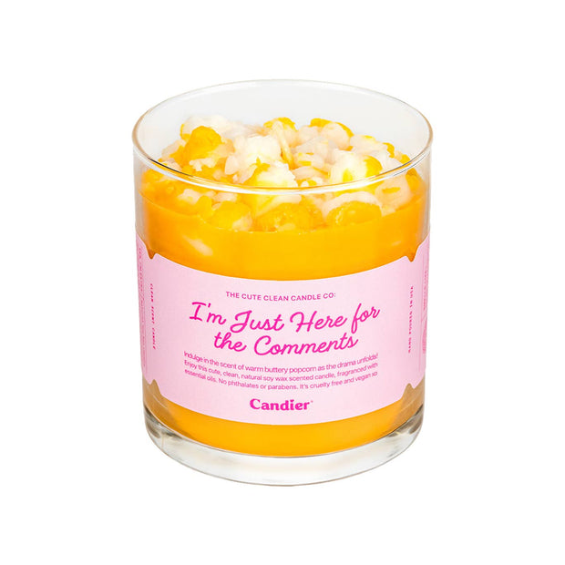 - Popcorn Comments Soy Wax Jar Filled Candle Home Decor Gift
