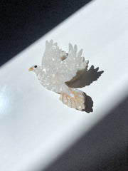 Hand-painted Peace Dove Bird Claw Hair Clip | Eco-Friendly