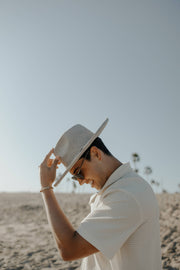 American Hat Makers - Straw Sun Hat Curled Brim - Style Horseshoe Bay