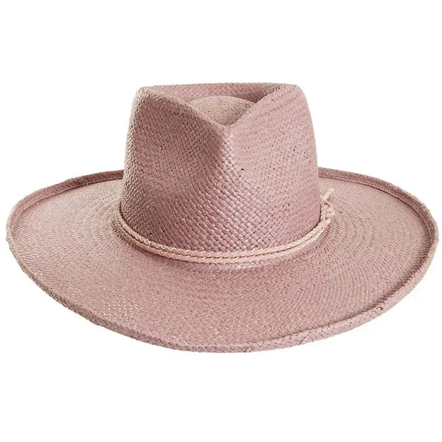 American Hat Makers - Straw Sun Hat Curled Brim - Style Horseshoe Bay