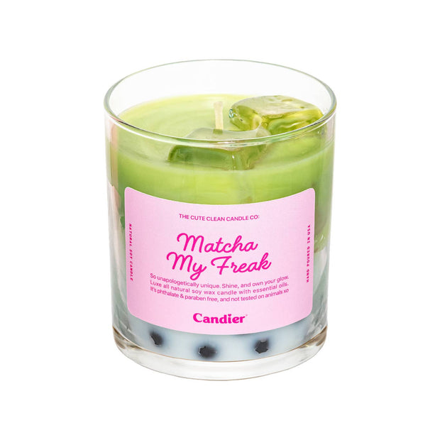- Matcha My Freak Hand-Poured Soy Jar Filled Candle Home Decor