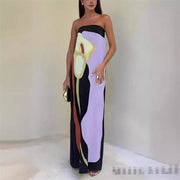 Loose-Fit Floral Print Maxi Dress