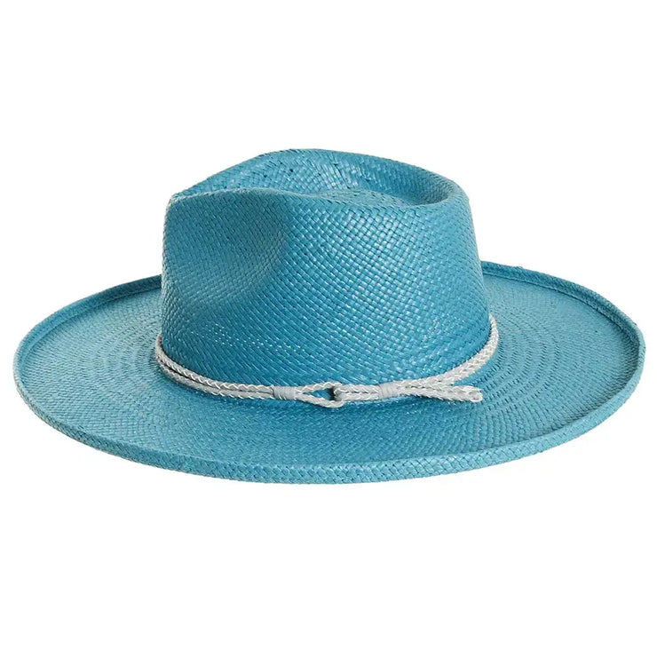 American Hat Makers - Straw Sun Hat Curled Brim - Style Horseshoe Bay