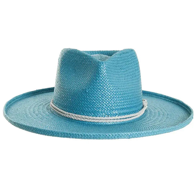 American Hat Makers - Straw Sun Hat Curled Brim - Style Horseshoe Bay