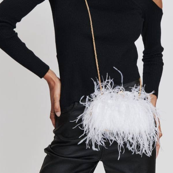 Harlow Feather Evening Bag