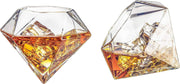 Diamond Whiskey Decanter with 2 Diamond Whiskey Glasses - Bill Hallman- Inman Park