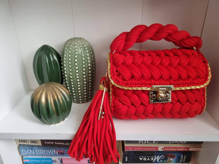 Evening Clutch Bag for Women, Handmade Crochet Wedding