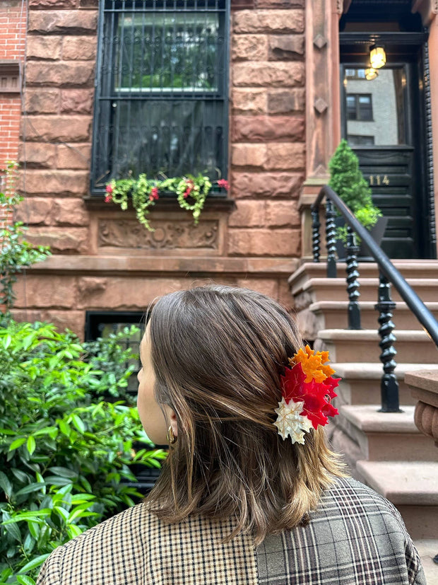 Hand-painted Maple Leaves Claw Hair Clip | Eco-Friendly