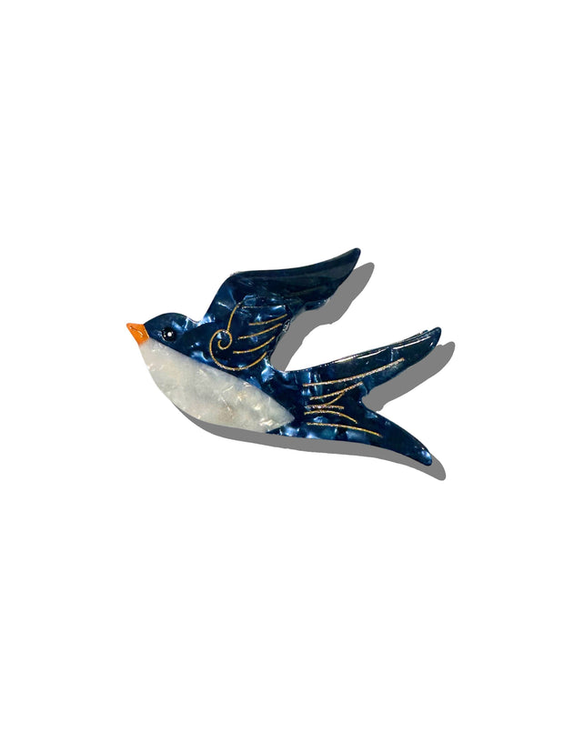 Hand-painted Swallow Bird Claw Hair Clip | Eco-Friendly