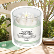 White Lotus Flower Soy Wax Hand Poured Jar Filled Candle