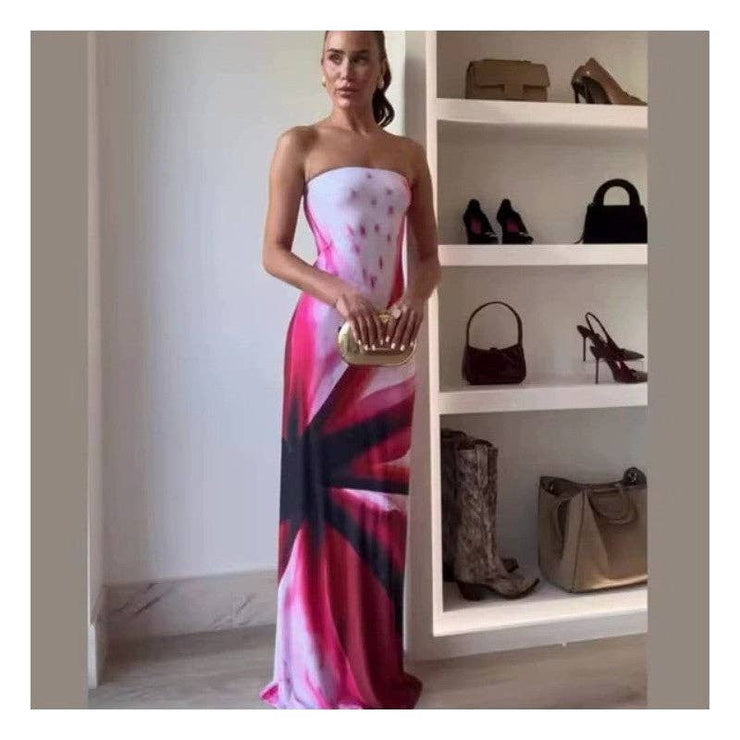 Loose-Fit Floral Print Maxi Dress