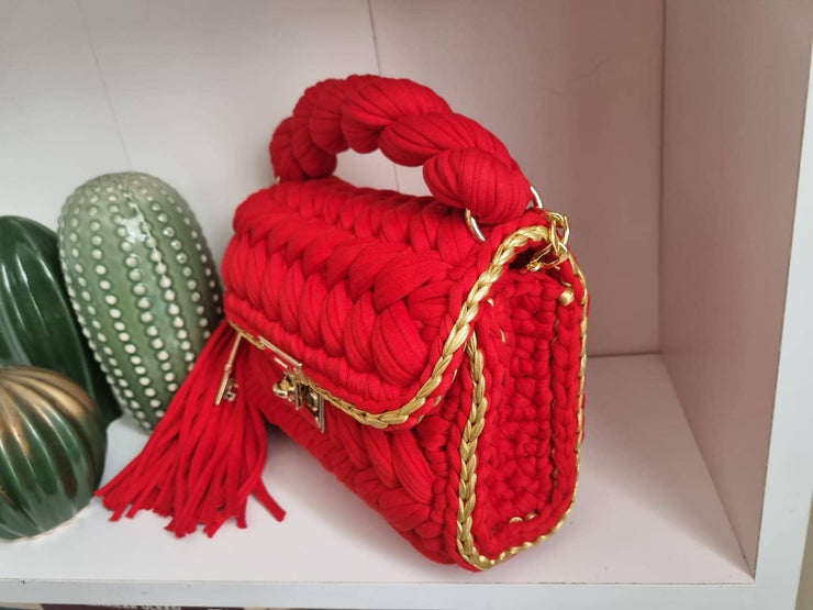 Evening Clutch Bag for Women, Handmade Crochet Wedding