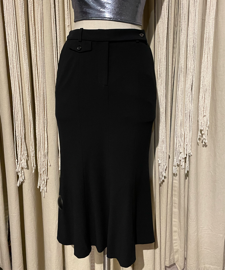 Celine Black Midi Skirt