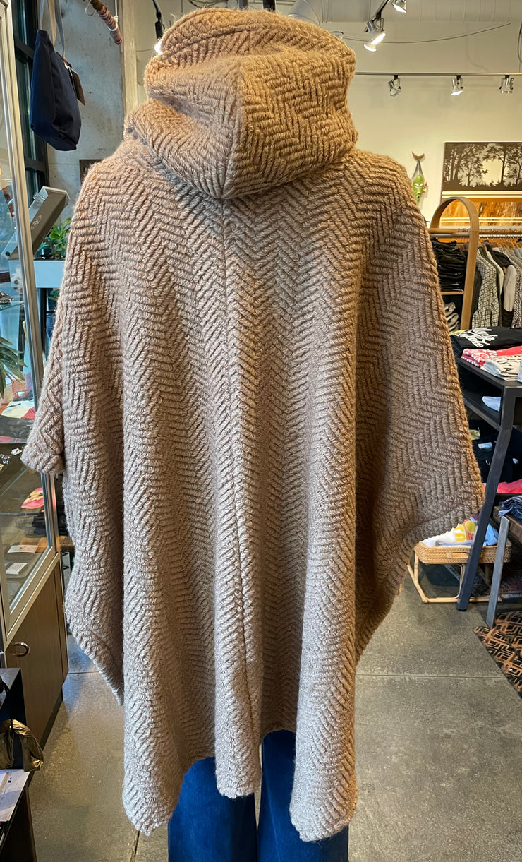 BH Sweater ZigZag Caramel Poncho - Bill Hallman- Inman Park