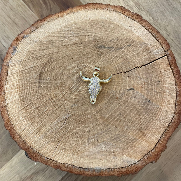Gold Longhorn with Gems
