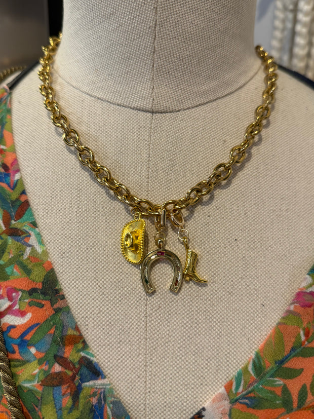 Cowboy Chic Gold Necklace