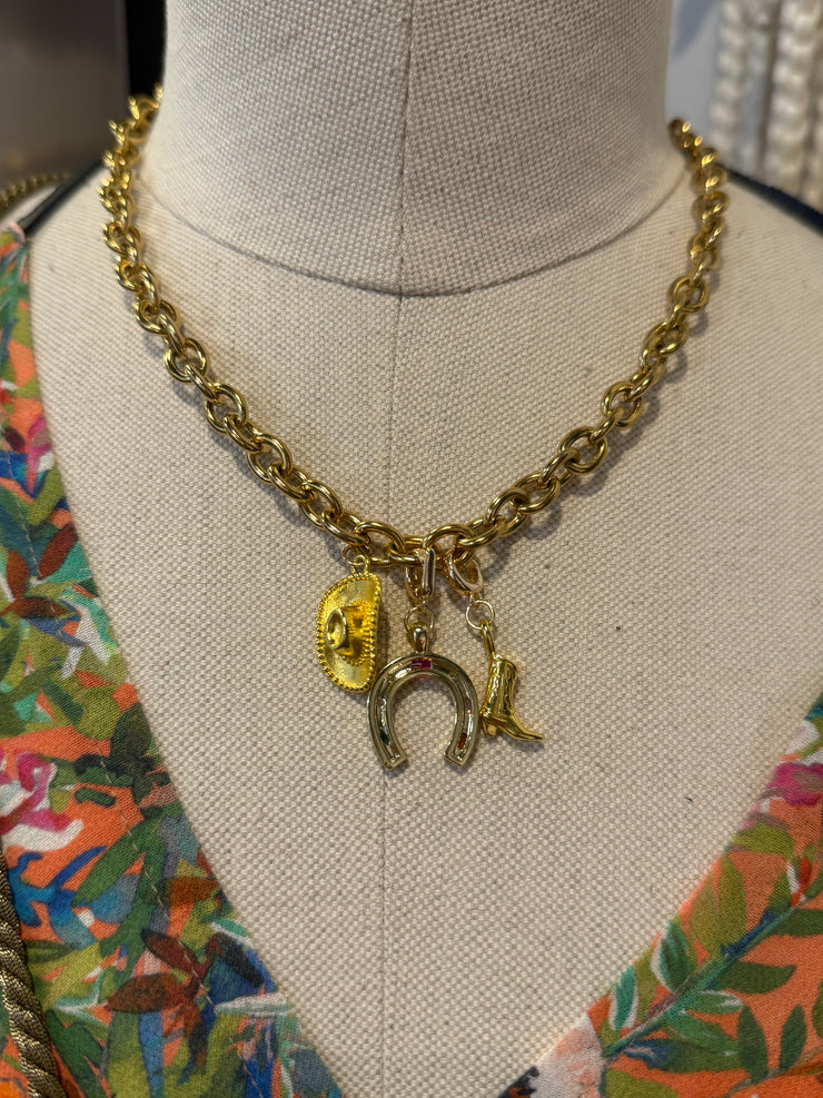 Cowboy Chic Gold Necklace