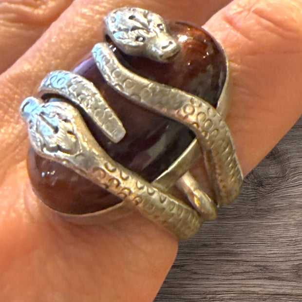 snake tigers eye RING