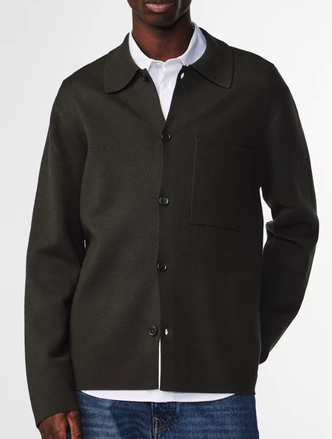 Jonas Boiled wool Overshirt