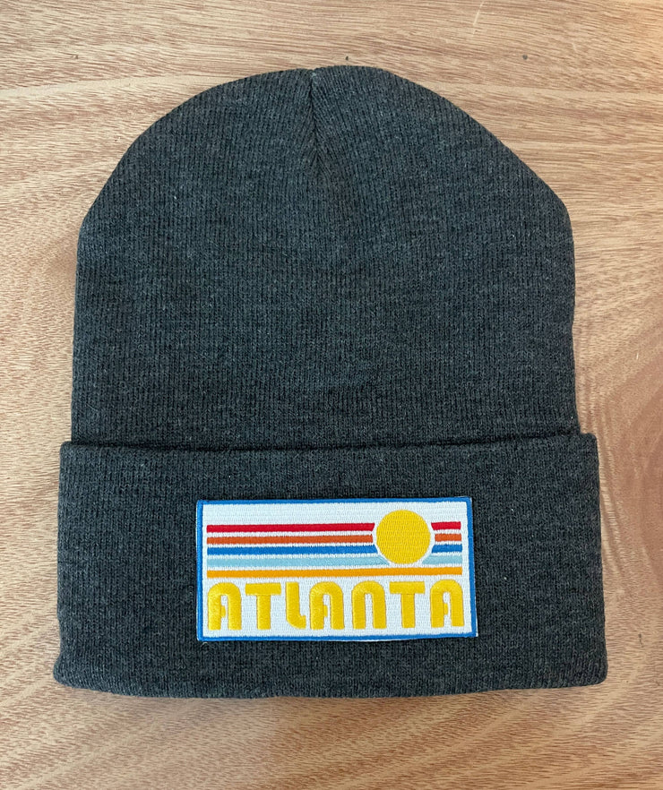 Atlanta, Georgia Beanie - Adult Embroidered Retro Knit Hat