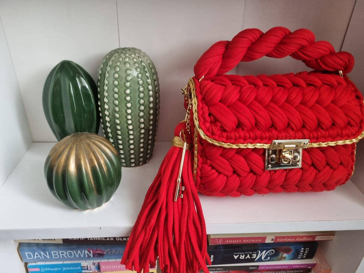 Evening Clutch Bag for Women, Handmade Crochet Wedding