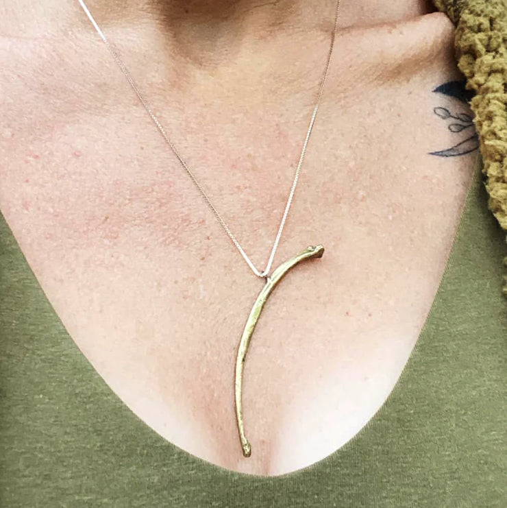 Gold Boa Rib Necklace