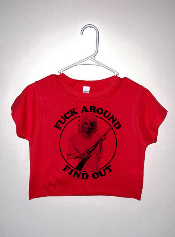 Red Dolly FAFO Crop Top