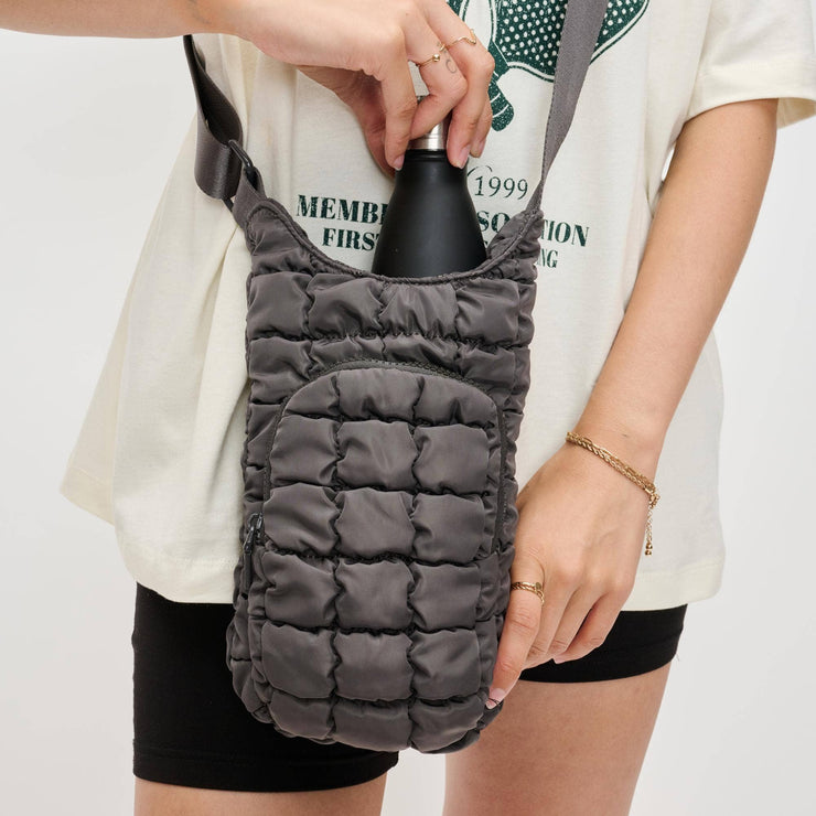 Let It Flow - Quilted Puffer Water Bottle Crossbody