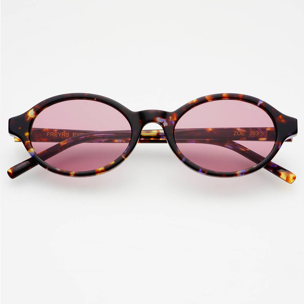 Zoe Acetate Round Womens Sunglasses
