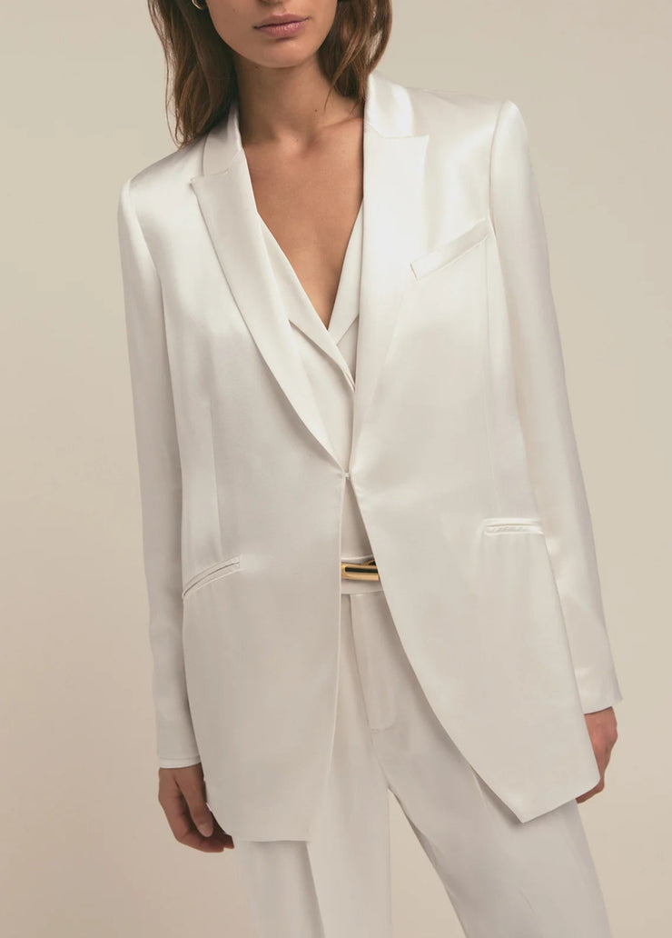 Satin WHITE BLAZER