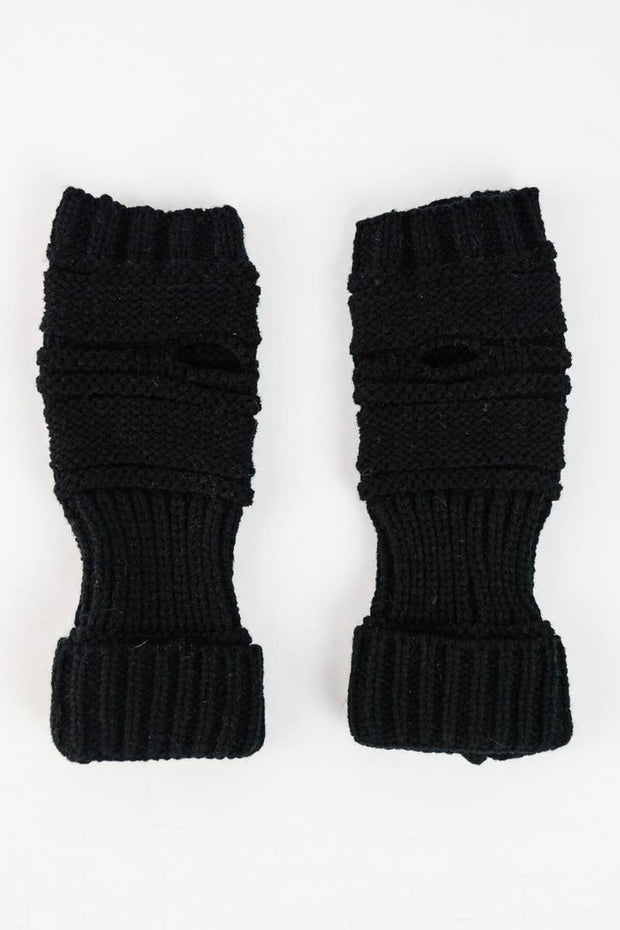 Leto Accessories - Ribbed Knit Handwarmers - Bill Hallman- Inman Park